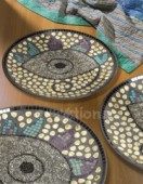Keramická oblázková mozaika 4x4cm - Hnědá