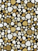 Keramická oblázková mozaika 30x26mm - Hnědá
