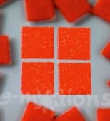 Mozaika kamenný efekt 10x10mm- červená