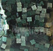 Akryl. mozaika třpytivá 5x5mm - zelený mix