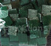 Akryl. mozaika třpytivá 10x10mm - zelený mix