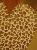 Akryl. mozaika třpytivá 5x5mm - zlatohnědý mix