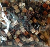 Akryl. mozaika 5x5mm - hnědý mramor