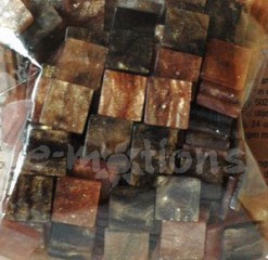 Akryl. mozaika 10x10mm - hnědý mramor