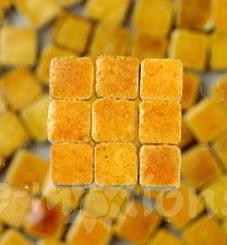 Mini Mozaika keramická 5x5mm - medová