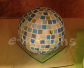 Akryl. mozaika 5x5mm - modrý mramor