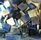 Akryl. mozaika 10x10mm - modrý mramor