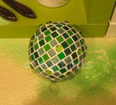 Akryl. mozaika mramor 10x10mm - zelená nefrit