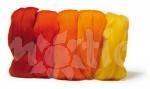 Merino 50g, mix - žluto-oranžovo-červené odstíny