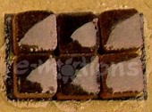 Mini Mozaika keramická 5x5mm - kaštan.hnědá