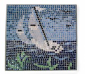 Mini Mozaika keramická 5x5mm - azurově modrá