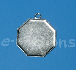 Přívěsek 8-úhelník 3cm, platina
