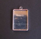 Lůžko obdélník 20x17mm postříbřené
