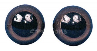 Medvědí oči s pojistkou - hnědé 15mm, 1pár/ 25párů