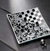 RETRO mozaika tyrkysovo-stříbrná