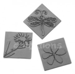 Reliéfní podložky - Motýl a květinky