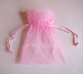 Sáček organza růžový 9x12cm