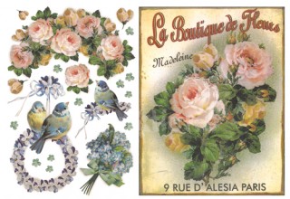 Découp. papír rýžový - La Boutique de Fleurs