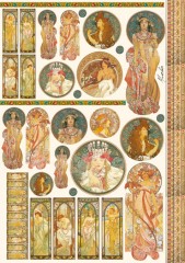 Découpage papír 70x50cm - Mucha