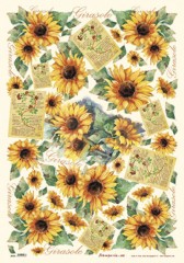 Découpage papír 70x50cm - Slunečnice