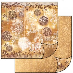 Scrapbook papír oboustr. - Vánoce ve zlatohnědém