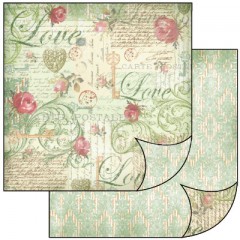 Scrapbook papír oboustr. - Pohlednice - Love