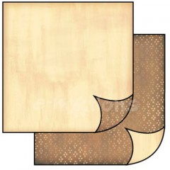 Scrapbook papír oboustr. - Hnědo-béžové puntíky 