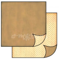 Scrapbook papír oboustr. - Krémovo-hnědý s kroužky
