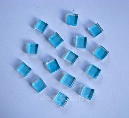 Krakelovaná mozaika 10x10mm - tyrkys