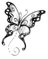 Razítko dřevěné - Motýl