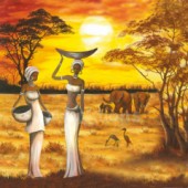 Filc s potiskem - Etno - Afrika