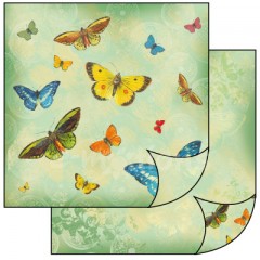 Scrapbook papír oboustr. - Motýli