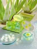 Ekolog. mýdlová hmota s ALOE VERA průhledná 500g