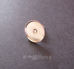 Náušnice kulaté lůžko postříbřené 10mm
