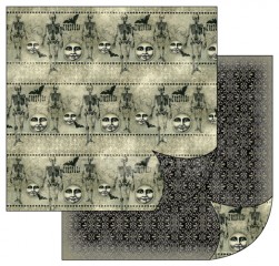 Scrapbook papír oboustr. - Halloween: Kostlivci