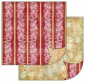 Scrapbook papír oboustr. - Květinové bordury