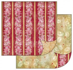 Scrapbook papír oboustr. - Květinové bordury