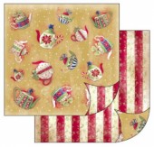 Scrapbook papír oboustr. - Vánoční konvičky