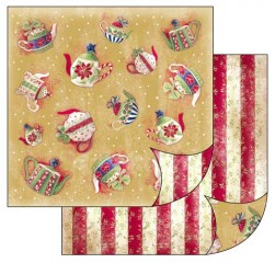Scrapbook papír oboustr. - Vánoční konvičky