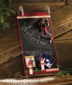 Dřevěné sáňky s 25 háčky -na adventní kalendář