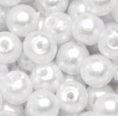 Deko-perličky 10mm, 140ks - bílé