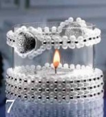 Deko-perličky 8mm, 300ks - ledově modré
