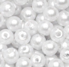 Deko-perličky 8mm, 300ks - bílé