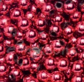 Deko-perličky 6mm, 650ks - červené