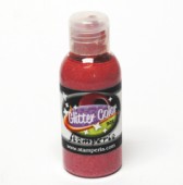 Akrylová barva s glittery 100ml - červená
