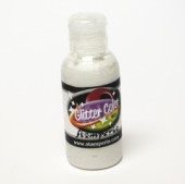Akrylová barva s glittery 100ml - stříbrná