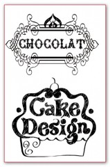 Razítka akrylová 7x11cm - Chocolate - Cake Design 