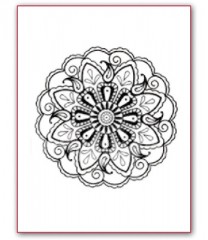 Razítko akrylové 7x5cm - Rozeta