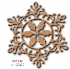 Dekorace MDF - Vločka 20cm