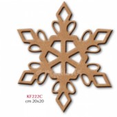 Dekorace MDF - Vločka 20x20cm